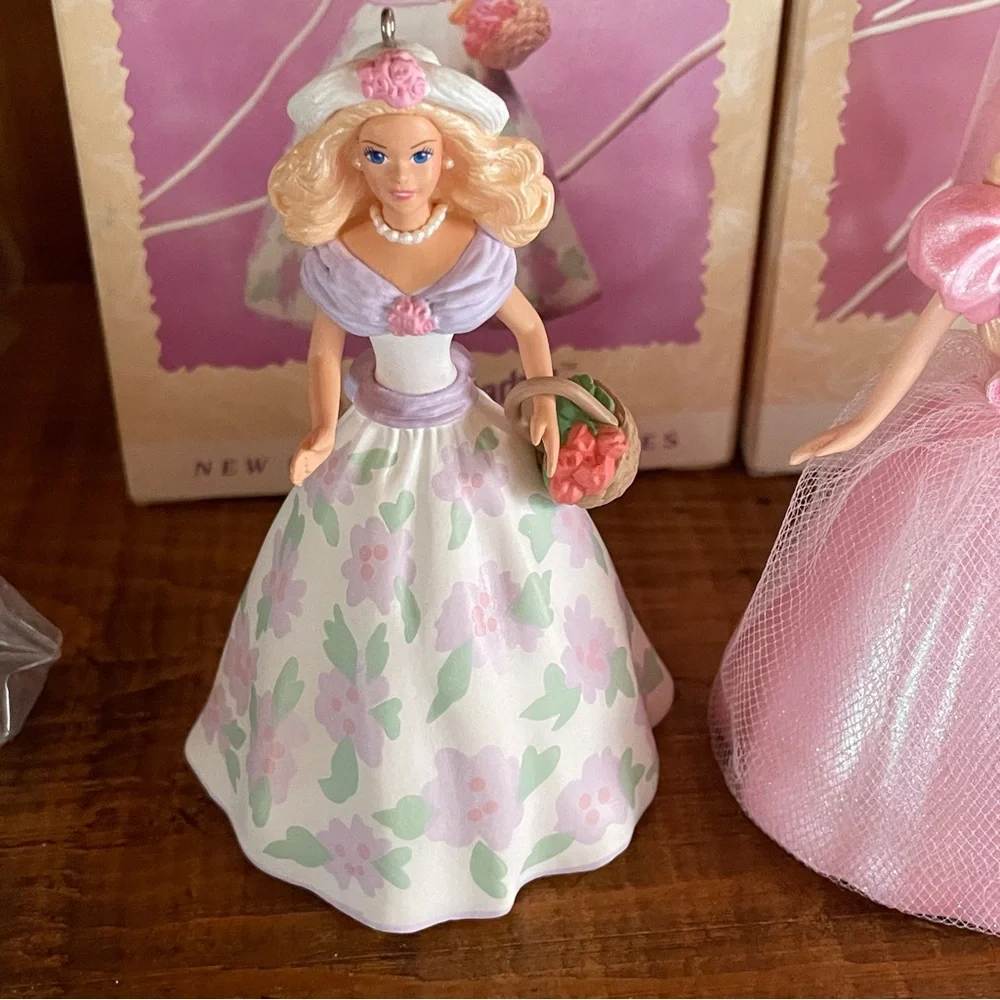 Lot of 3 Spring time Barbie Hallmark Keepsake Ornaments Collectors Series  95-97